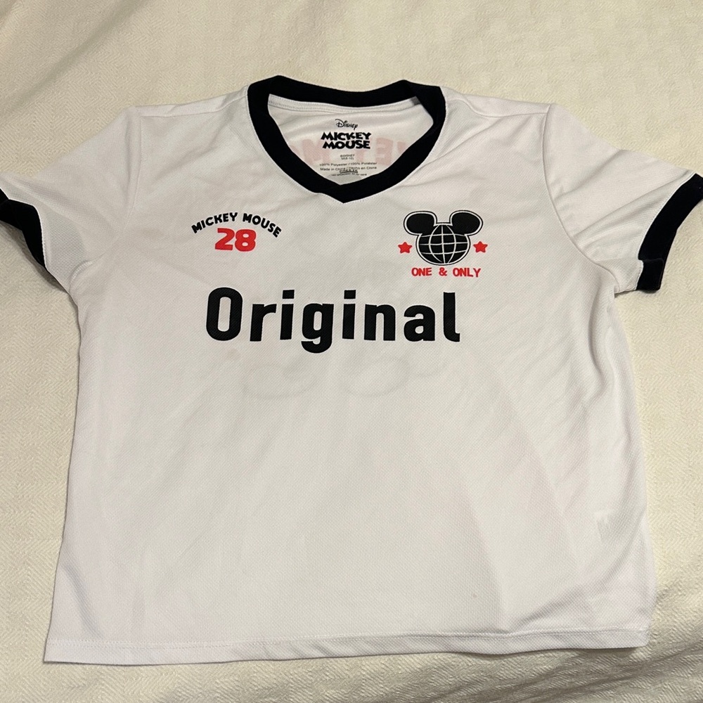 Disney Mickey Mouse White Tee with Black Accents
